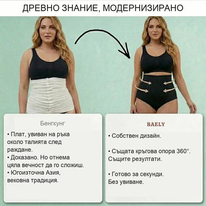 Стягащо бельо с висока талия за периода след раждане и менопауза