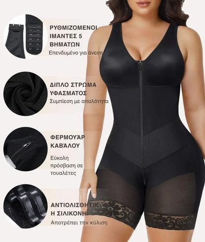 V-Shaped® Ολόσωμη Faja με Ενισχυμένο Έλεγχο Κοιλιάς